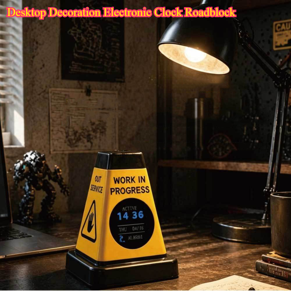 Led Desk Clock - Desktop Decoration Electronic Clock Roadblock -