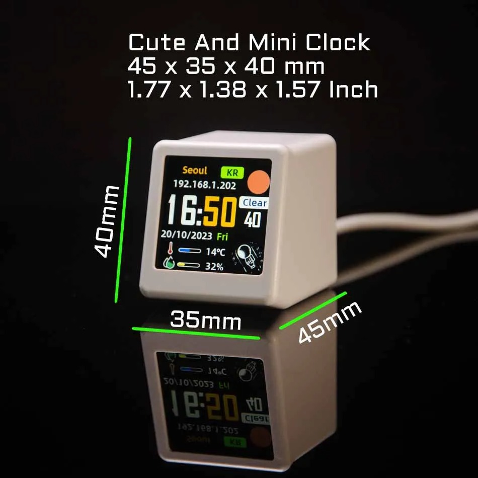 Smart Wifi Weather Station Des - Led Desk Clock recension och pris