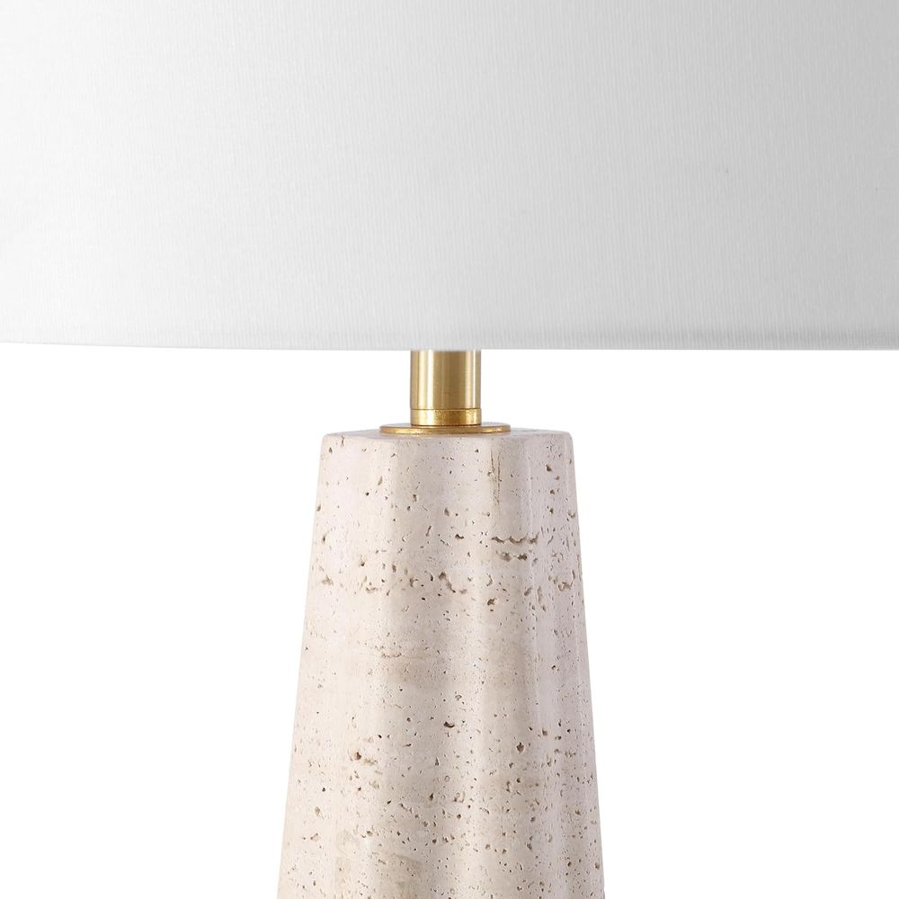 25-inch Travertine/White Table - Home Office Living Room recension och pris