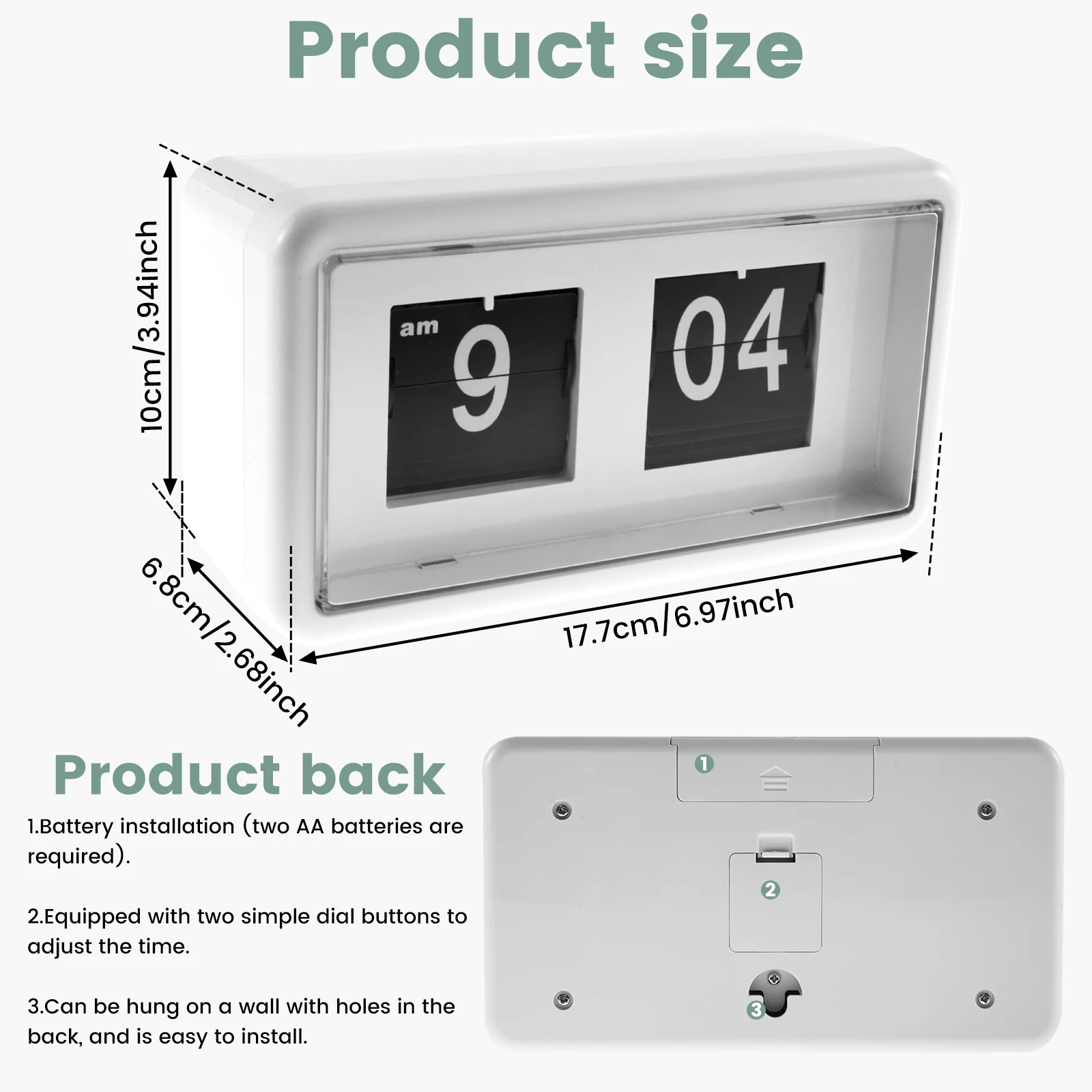 Auto Flip Alarm Clock Time Dis - Led Desk Clock recension och pris