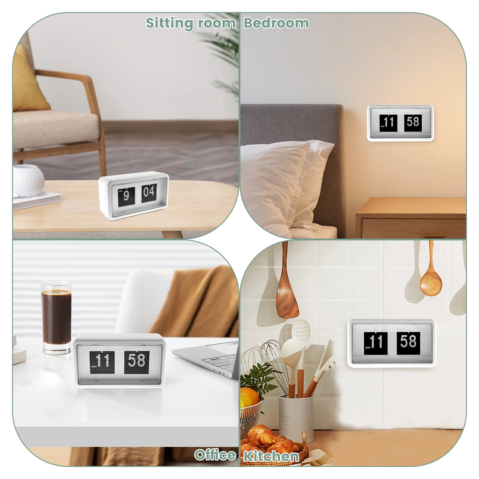 Auto Flip Alarm Clock Time Dis - Led Desk Clock recension och pris