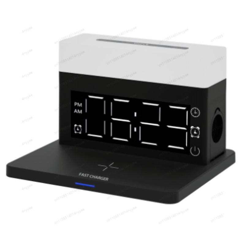 6-in-1 Wireless Charging Desk  - Led Desk Clock recension och pris