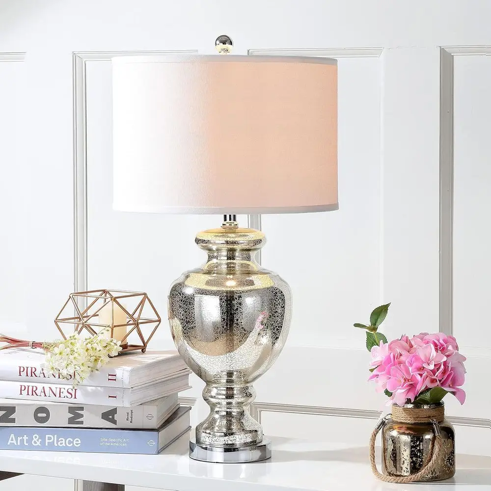 Mercury Silver Crackle Glass 2 - Home Office Living Room recension och pris