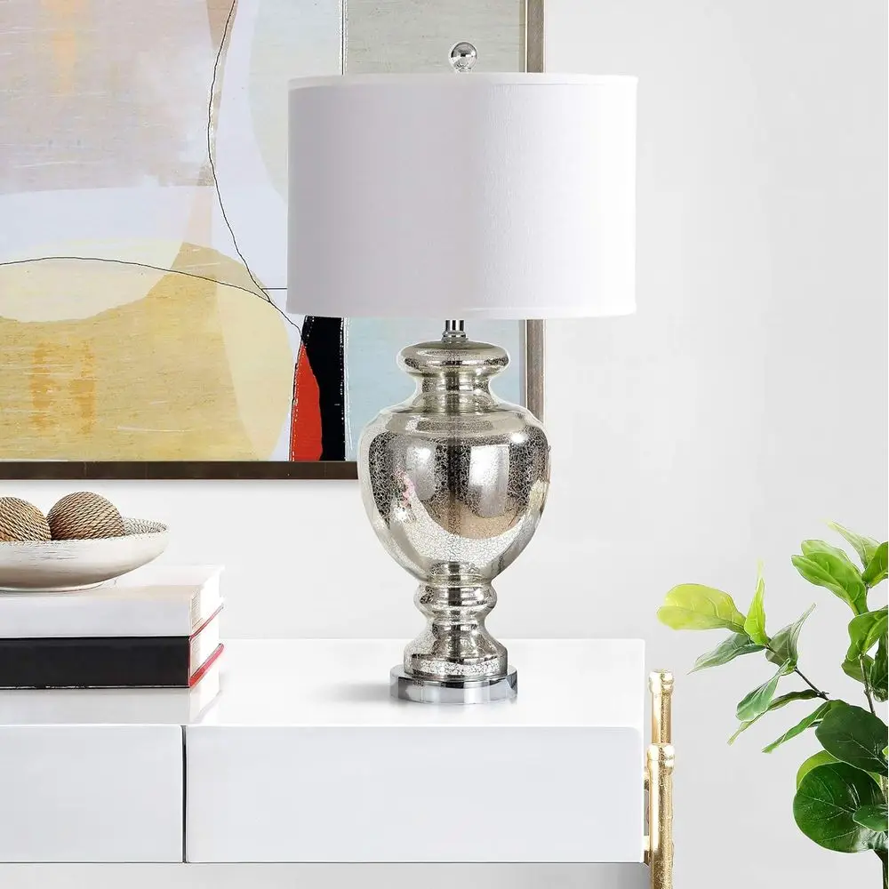 Mercury Silver Crackle Glass 2 - Home Office Living Room recension och pris