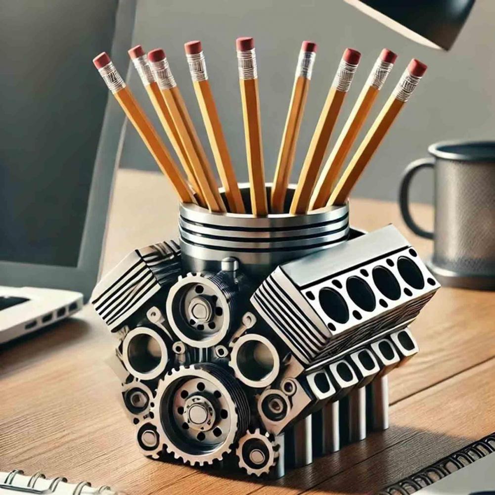 Pen Holder Resin V8 Car Engine - Home Office Freelancer recension och pris
