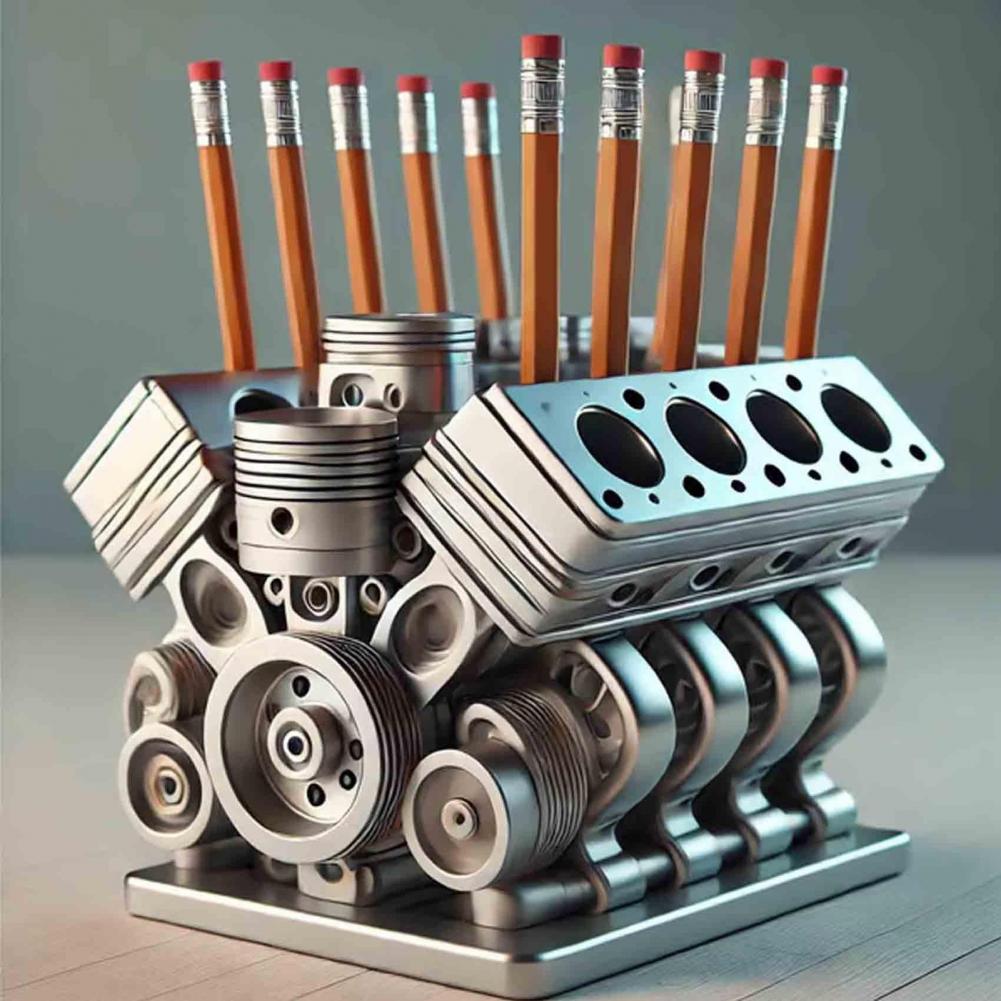 Pen Holder Resin V8 Car Engine - Home Office Freelancer recension och pris