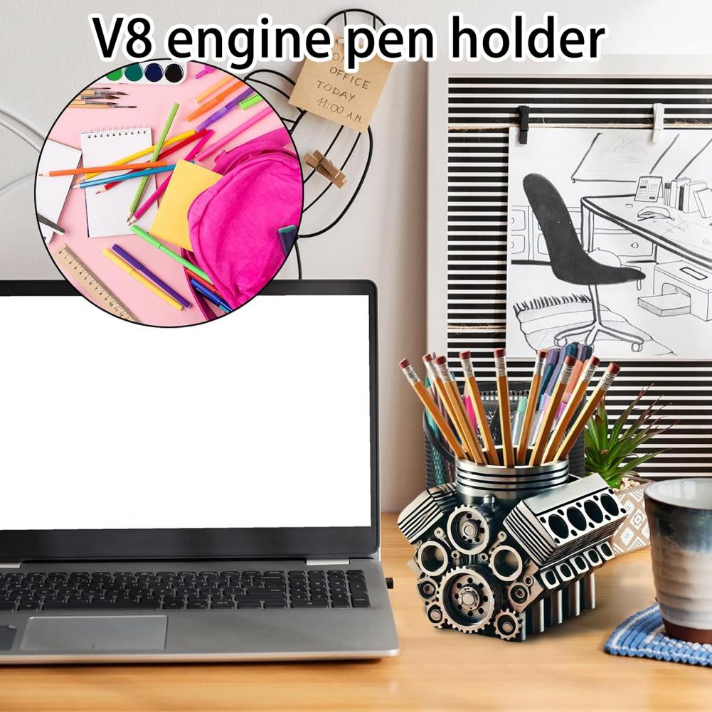 Pen Holder Resin V8 Car Engine - Home Office Freelancer recension och pris
