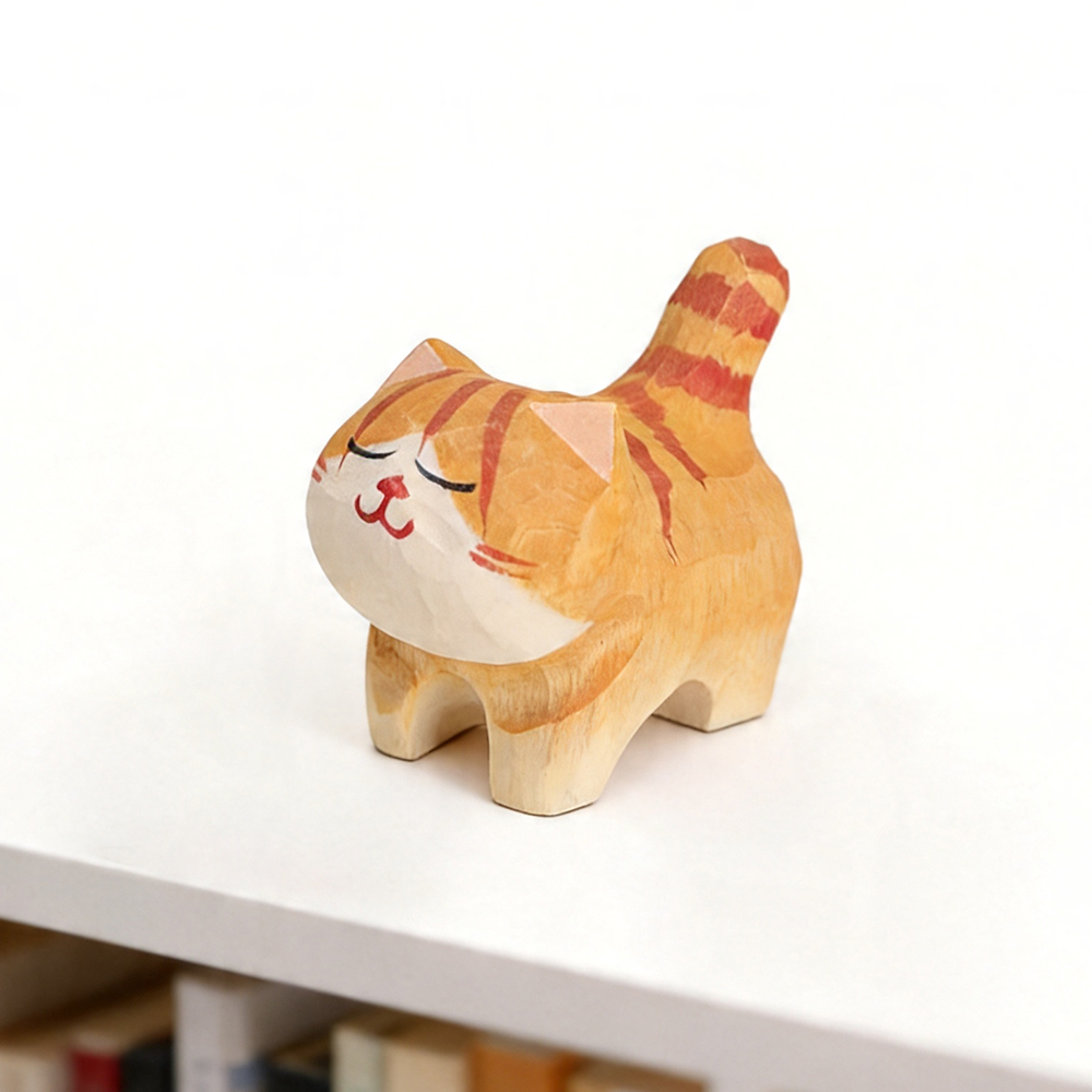 Cute Golden Gradient Cat Figur - Home Office Freelancer recension och pris