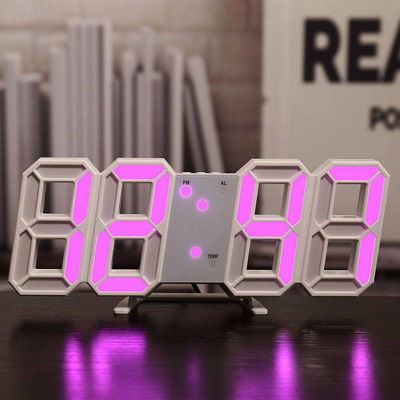 3D Digital Alarm Clock Wall LE - Led Desk Clock recension och pris