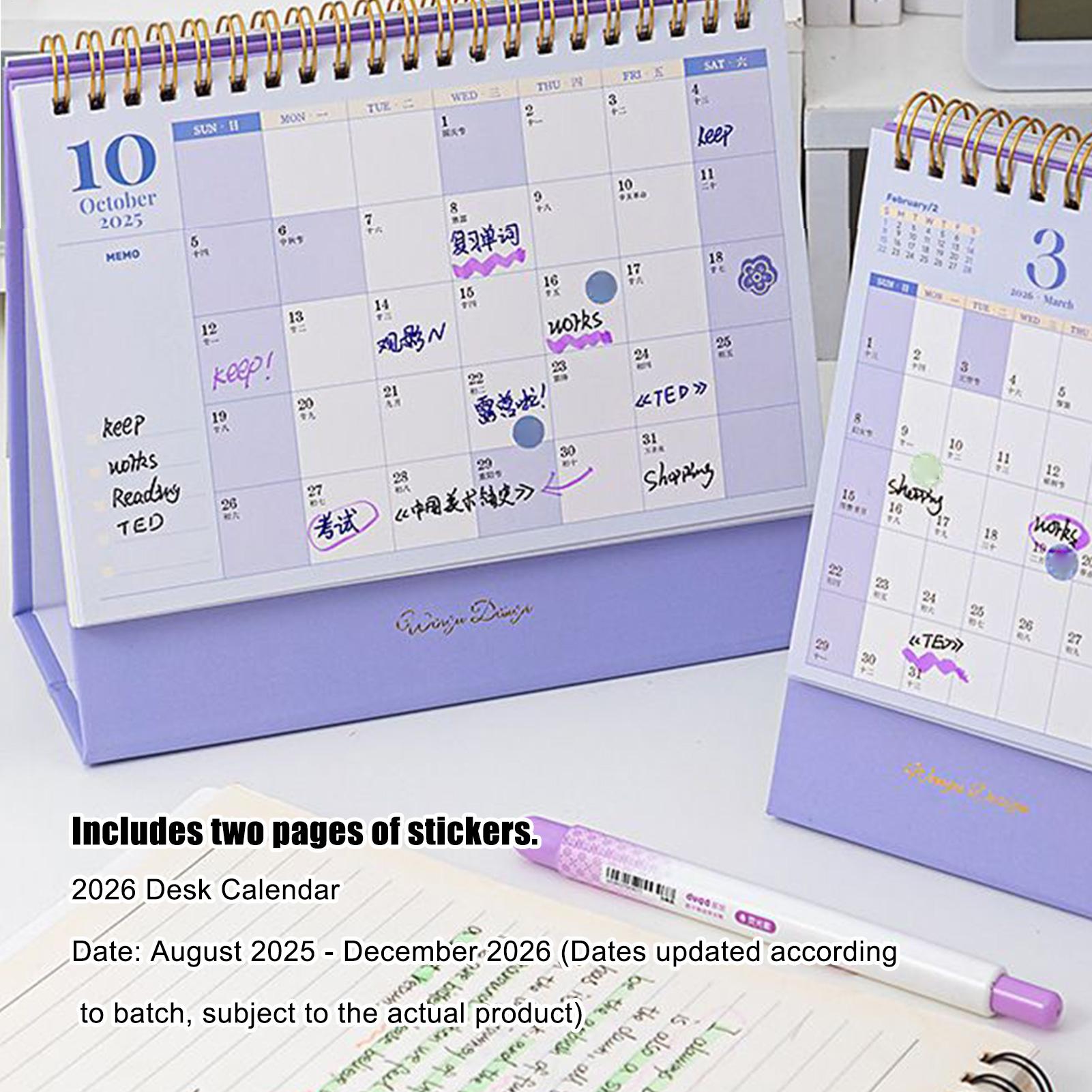 2026 Desktop Calendar Spiral B - Home Office Holidays 2026 recension och pris