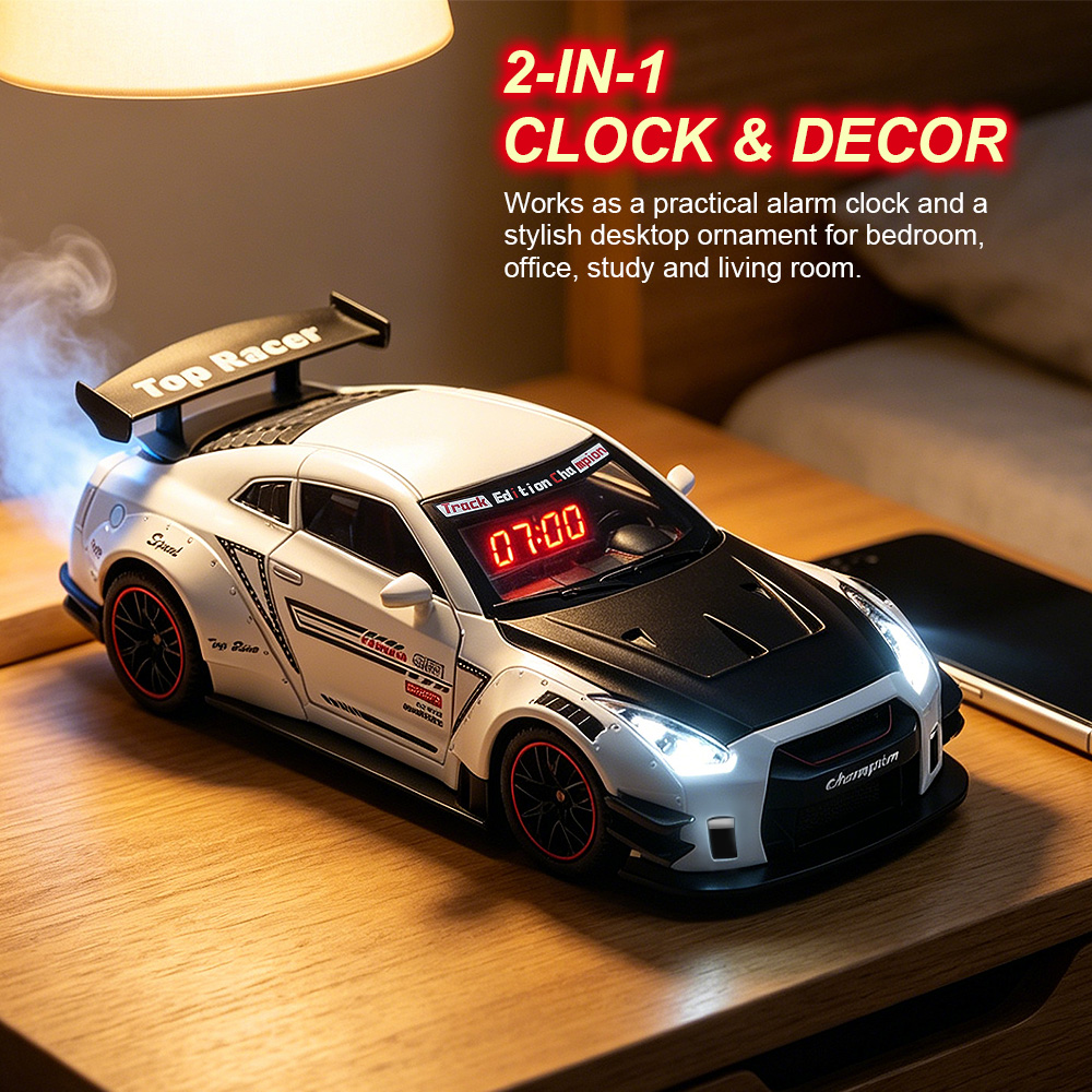 1PCS Rechargeable Hypercar Mod - Led Desk Clock recension och pris